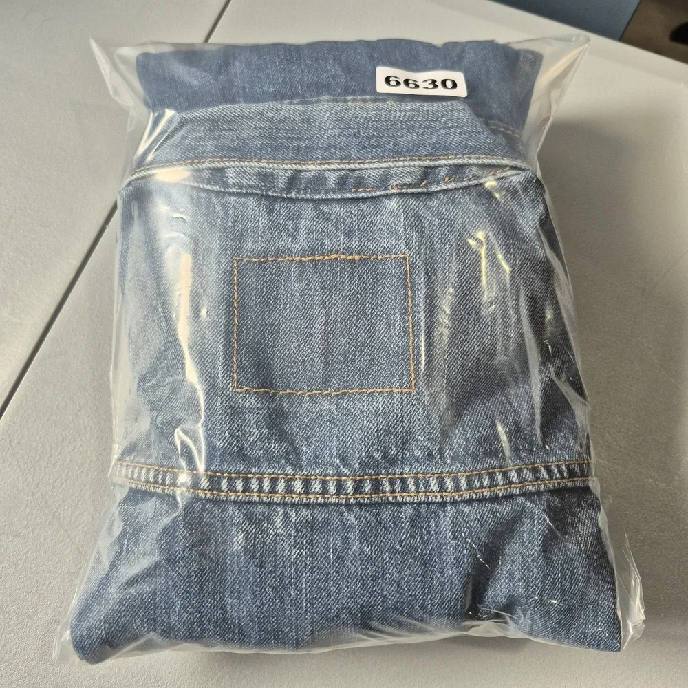Levis Denim‎ Trucker Jacket Mens XL Bleach Faded Acid Wash Jean 100% Cotton